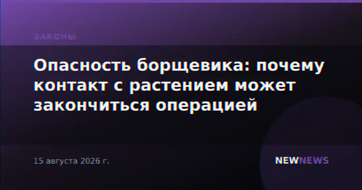 Опасность борщевика: почему контакт с растением может закончиться операцией
