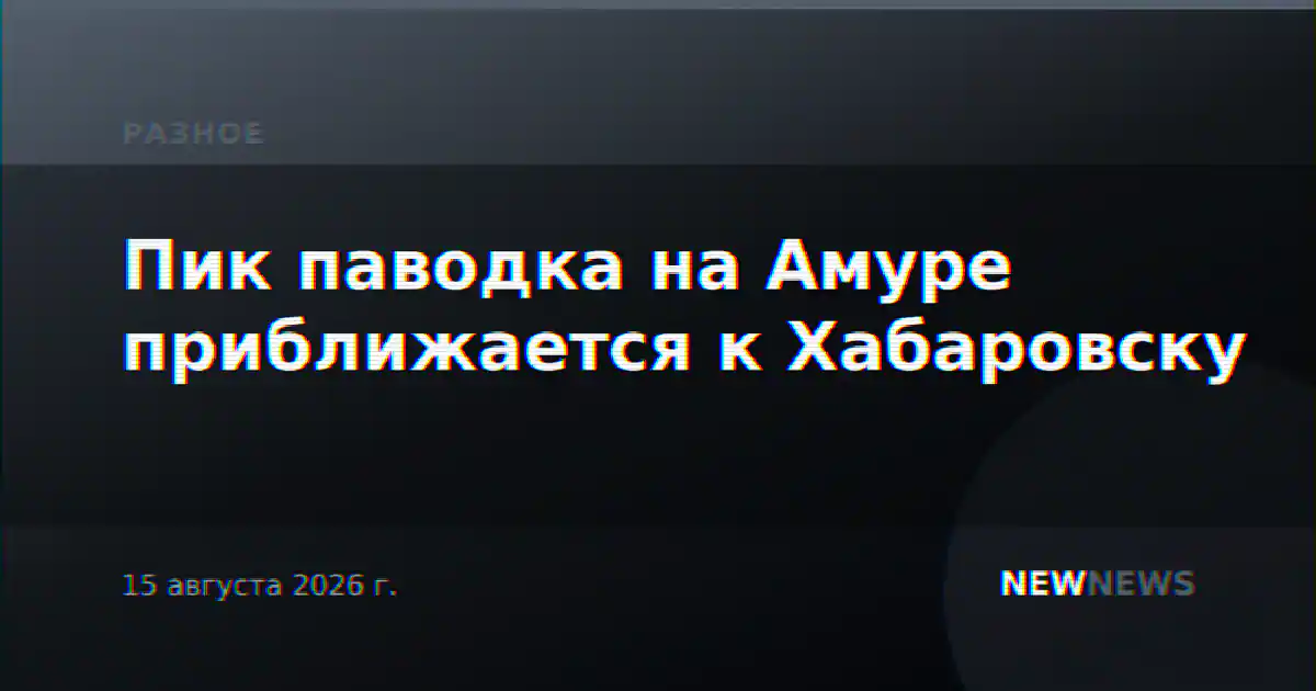 Пик паводка на Амуре приближается к Хабаровску