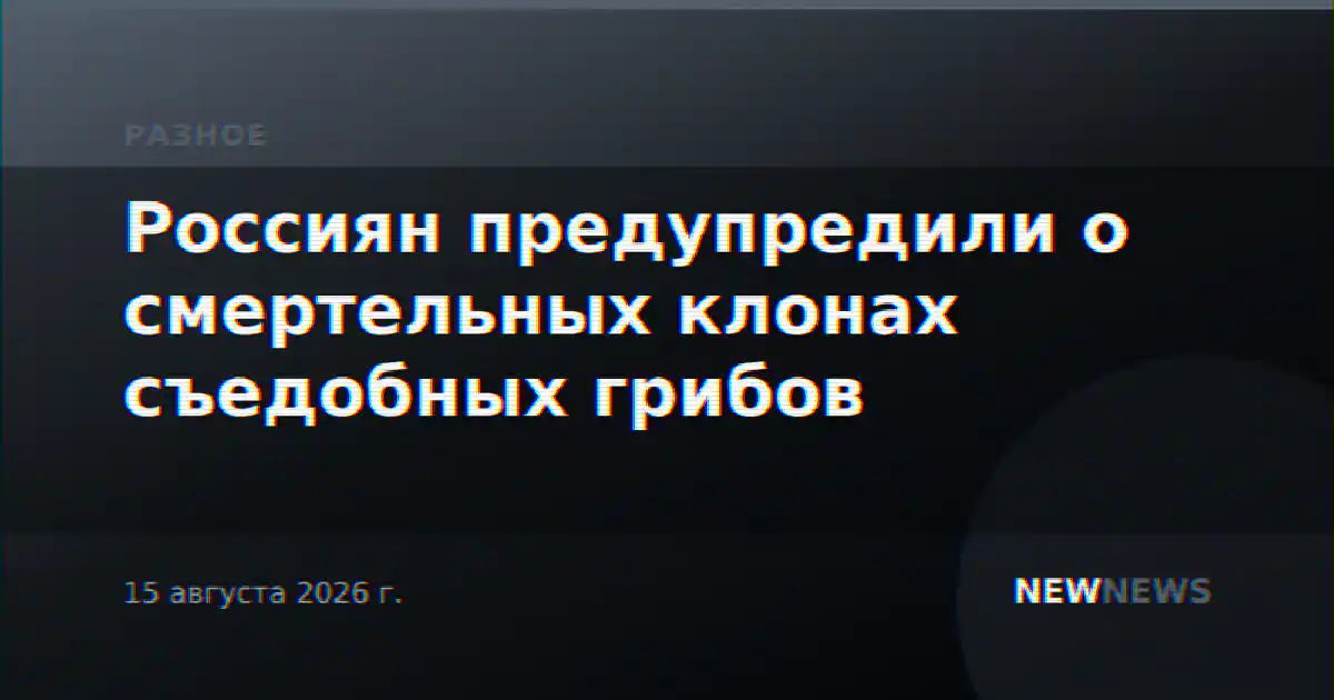 Россиян предупредили о смертельных клонах съедобных грибов