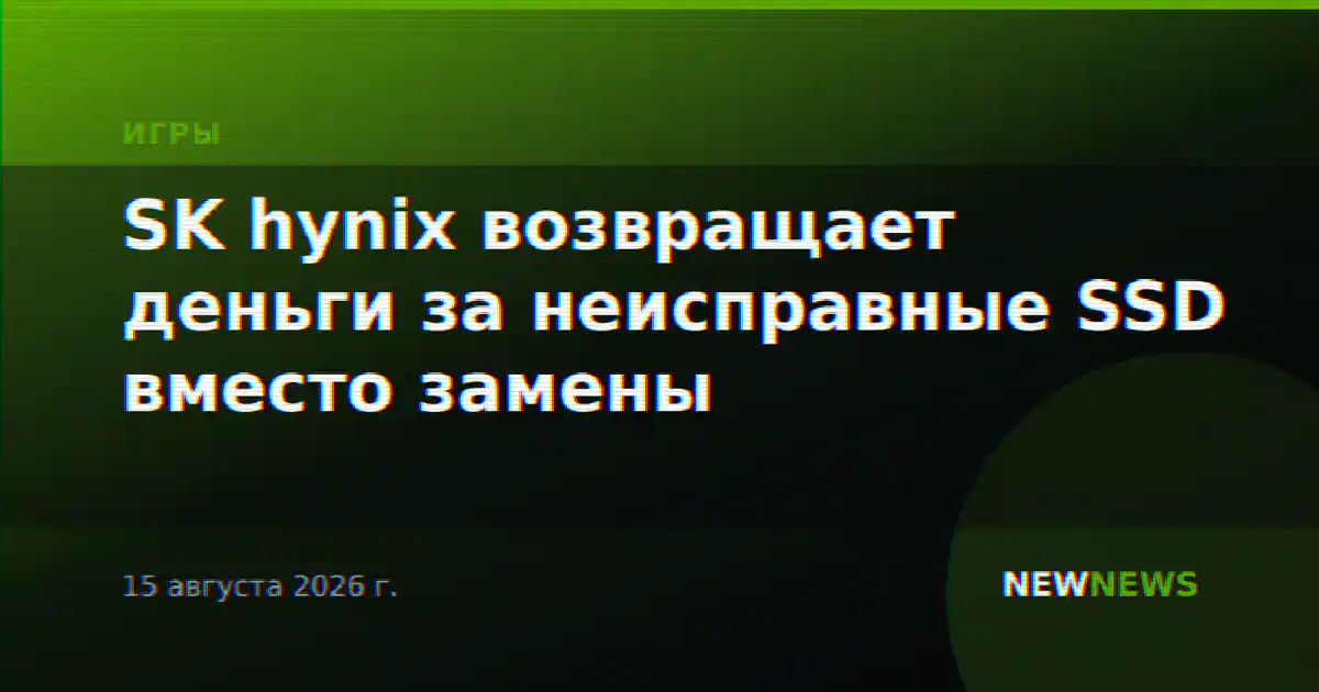 SK hynix возвращает деньги за неисправные SSD вместо замены