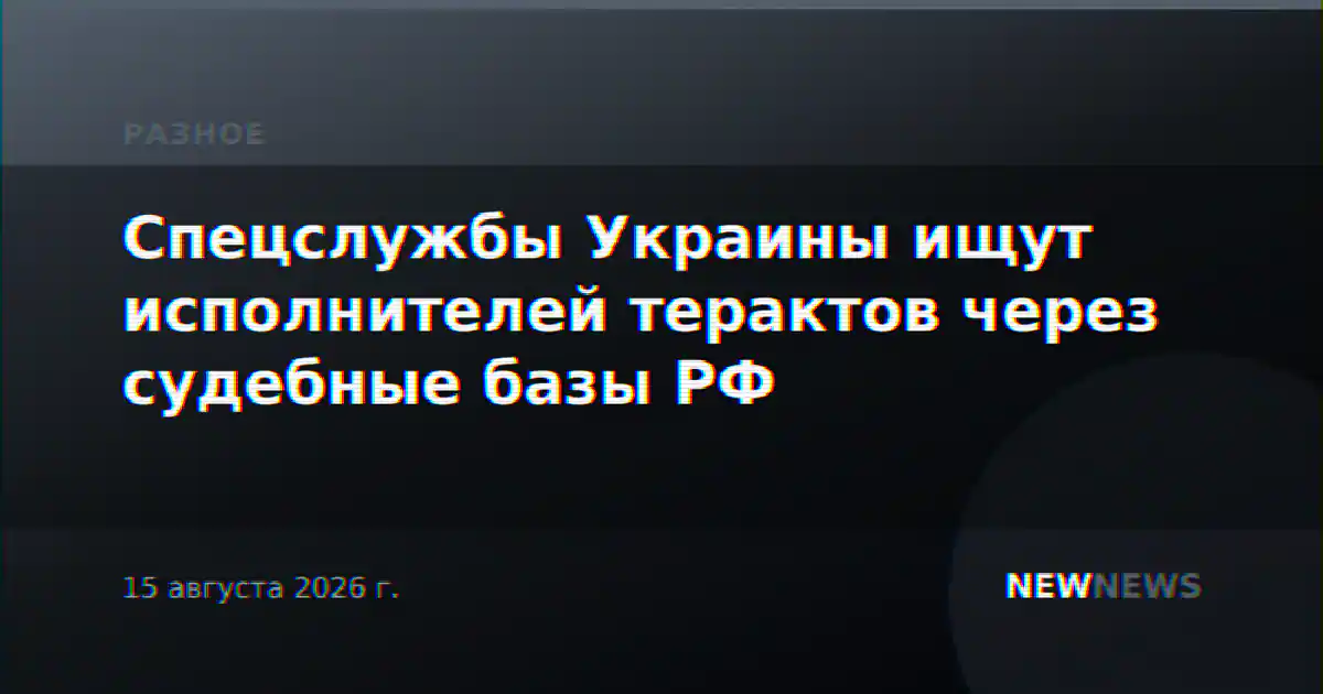 Спецслужбы Украины ищут исполнителей терактов через судебные базы РФ