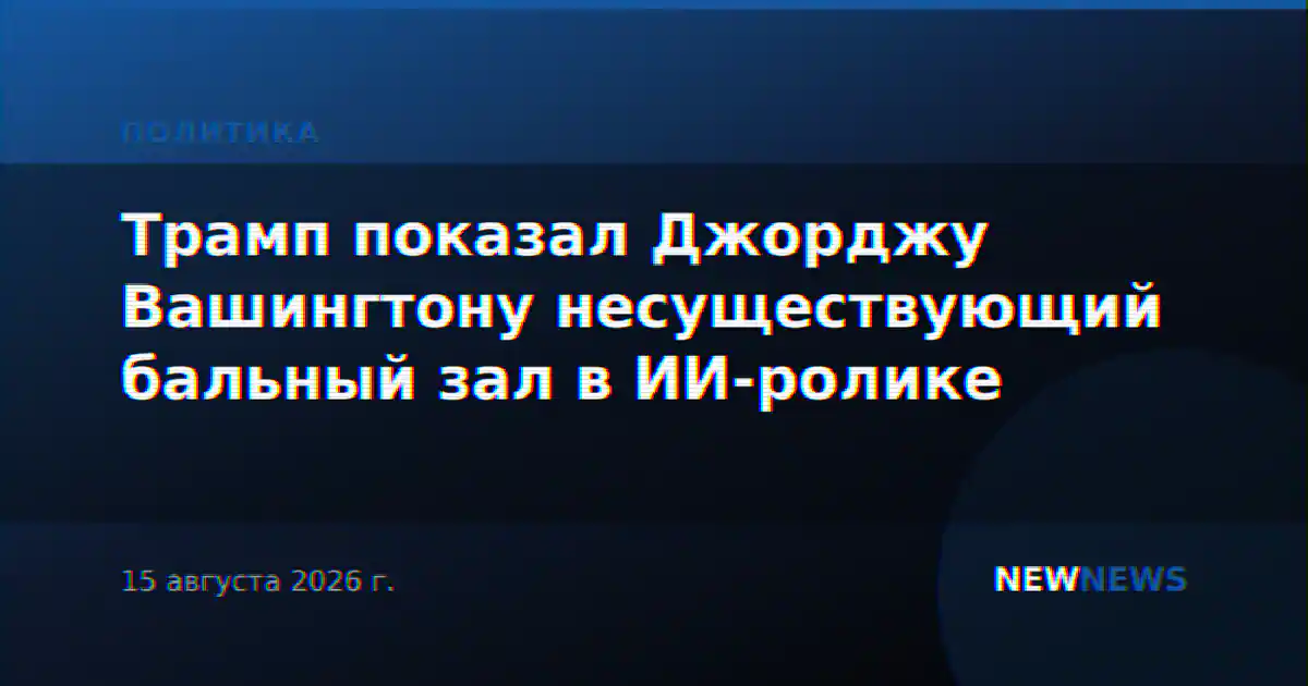 Трамп показал Джорджу Вашингтону несуществующий бальный зал в ИИ-ролике