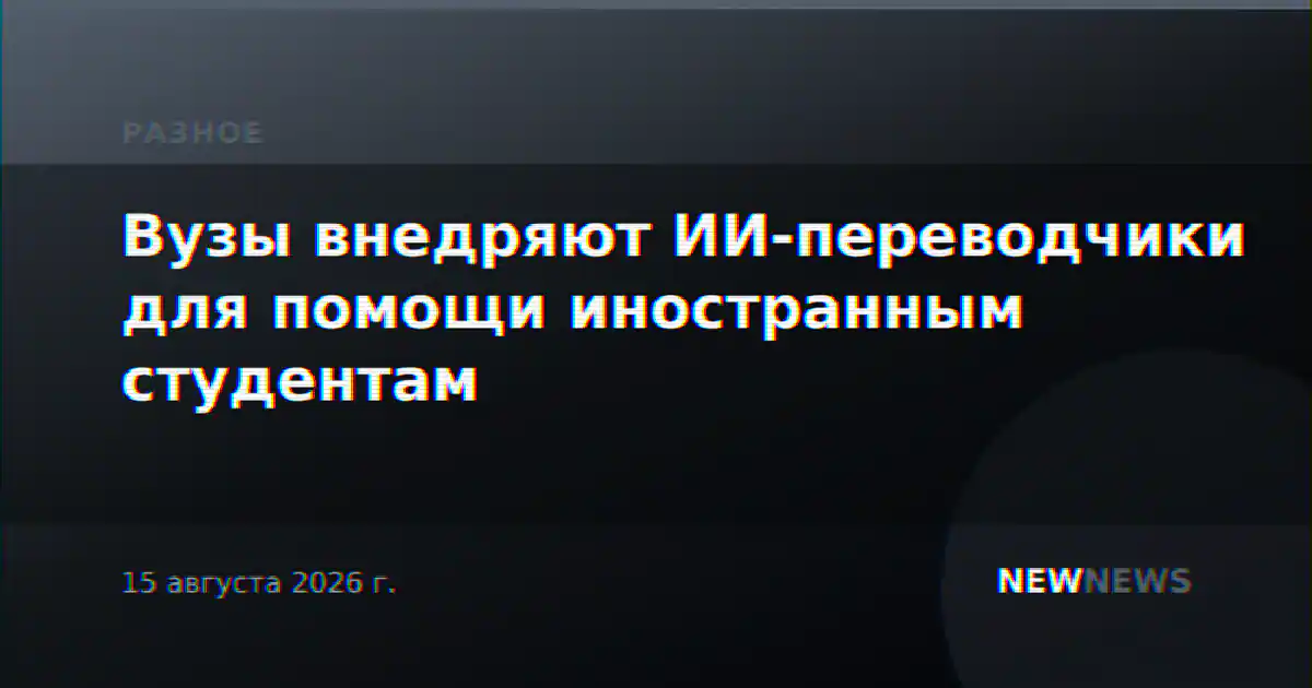 Вузы внедряют ИИ-переводчики для помощи иностранным студентам