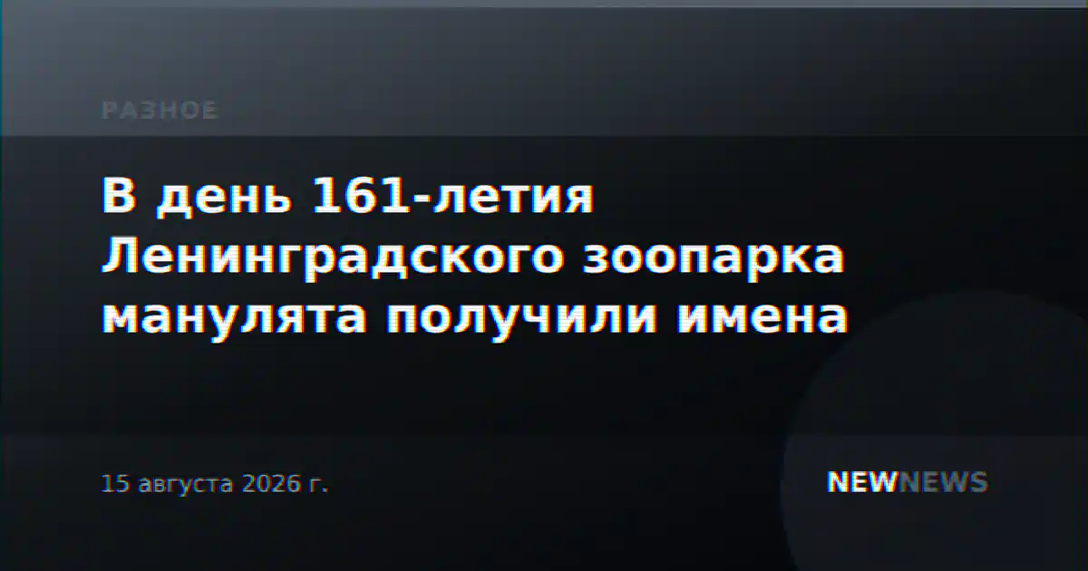 В день 161-летия Ленинградского зоопарка манулята получили имена