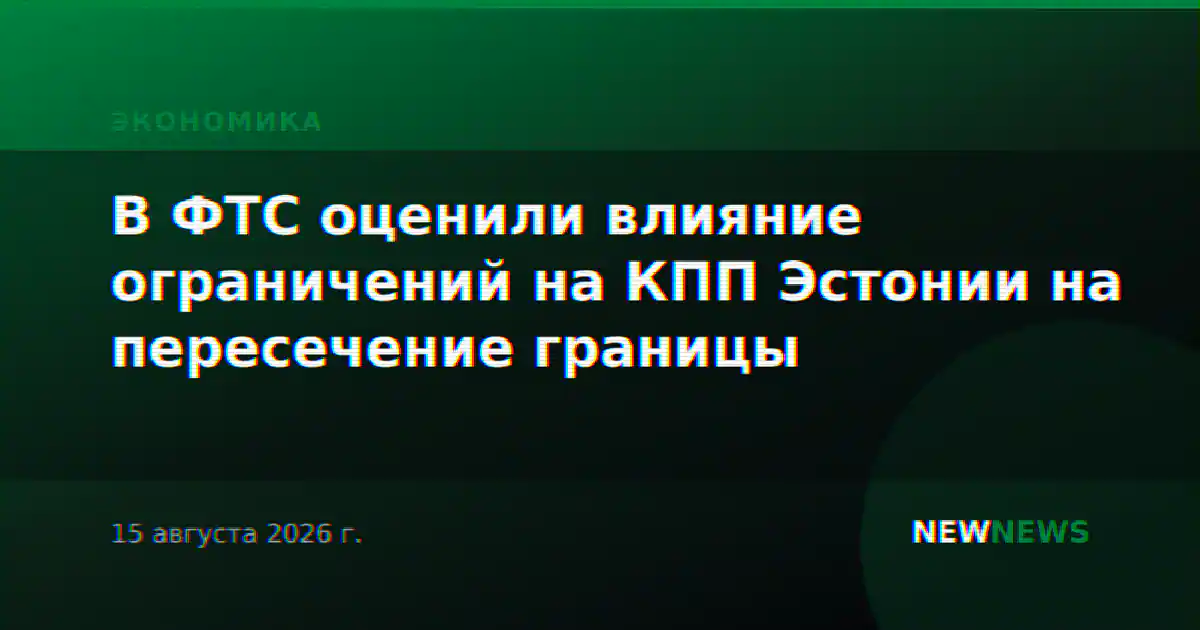 В ФТС оценили влияние ограничений на КПП Эстонии на пересечение границы