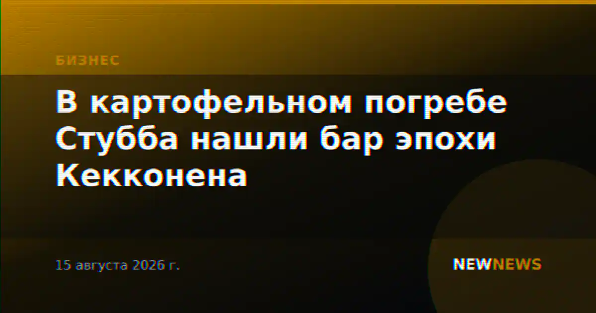 В картофельном погребе Стубба нашли бар эпохи Кекконена