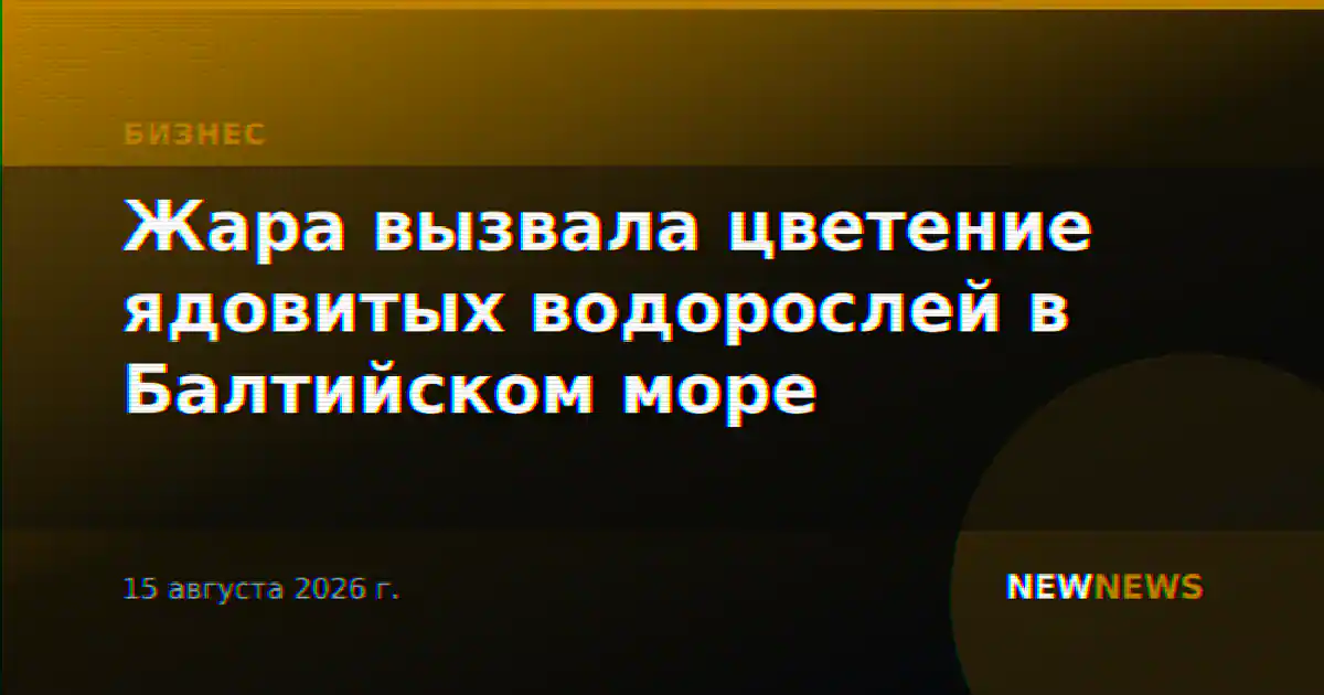 Жара вызвала цветение ядовитых водорослей в Балтийском море
