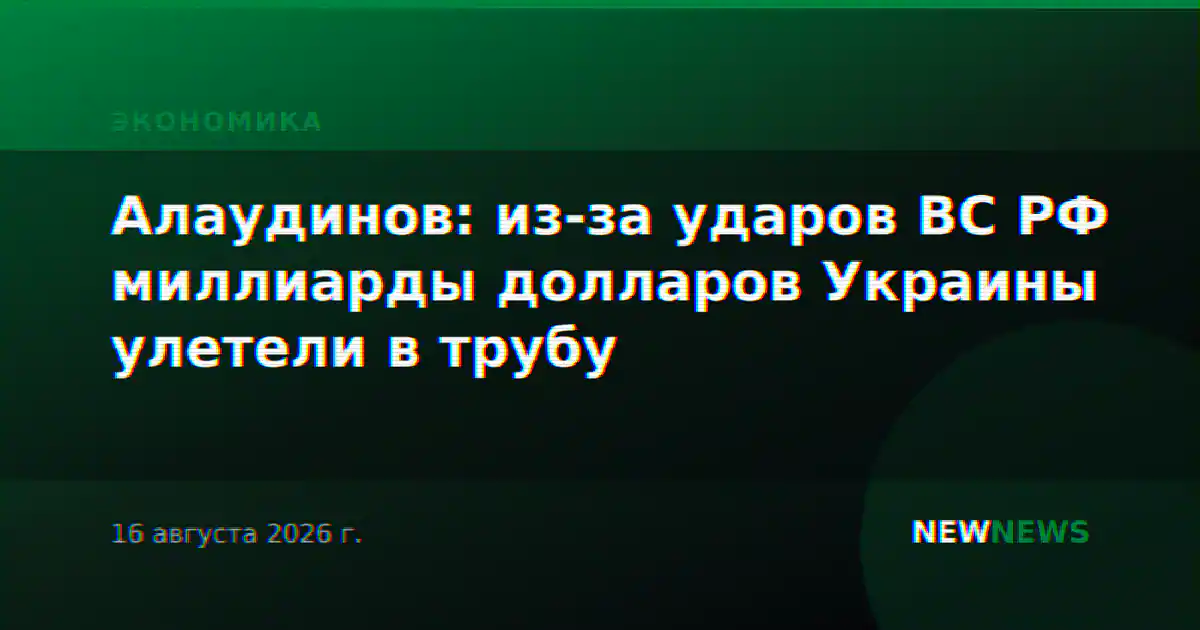 Алаудинов: из-за ударов ВС РФ миллиарды долларов Украины улетели в трубу