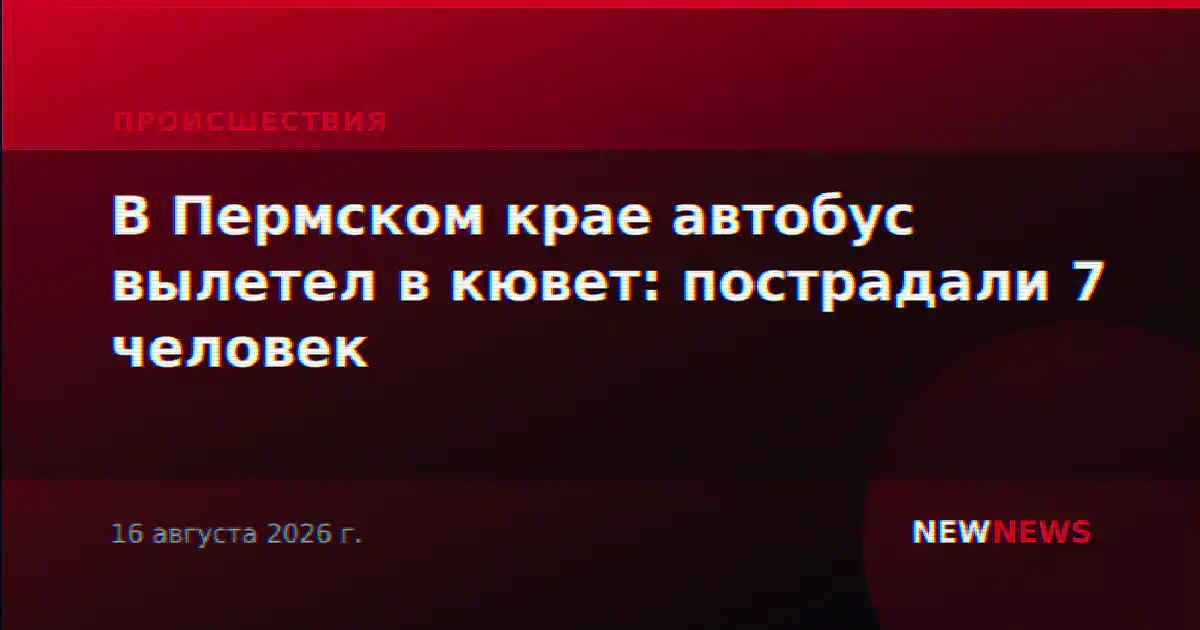 В Пермском крае автобус вылетел в кювет: пострадали 7 человек