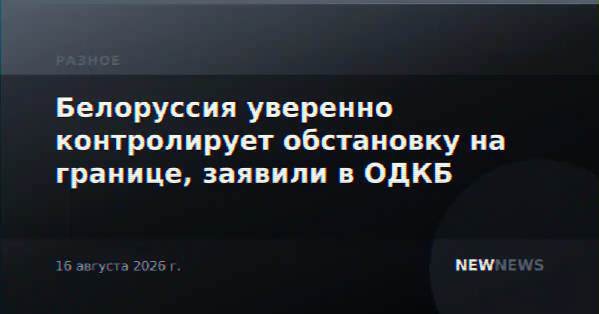 Белоруссия уверенно контролирует обстановку на границе, заявили в ОДКБ