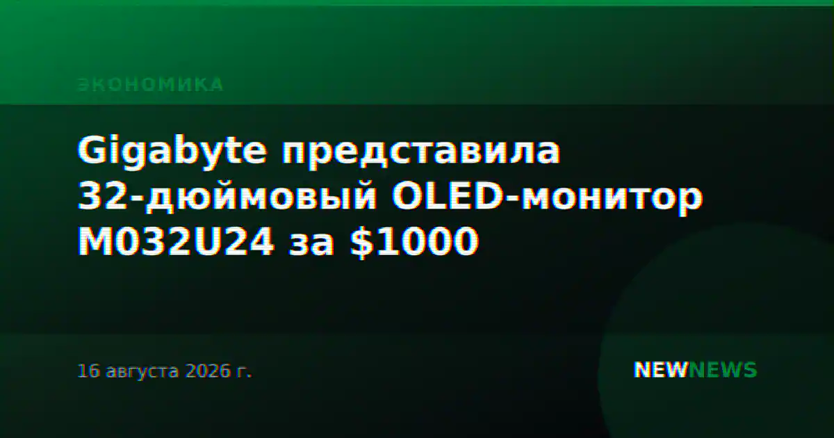 Gigabyte представила 32-дюймовый OLED-монитор M032U24 за $1000