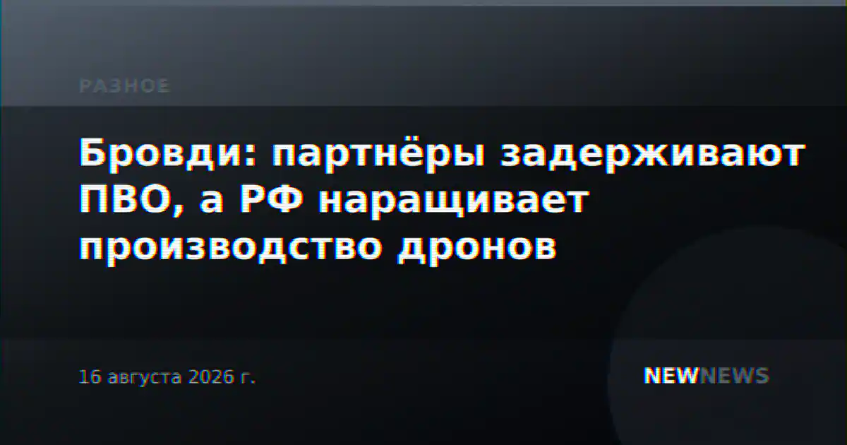 Бровди: партнёры задерживают ПВО, а РФ наращивает производство дронов