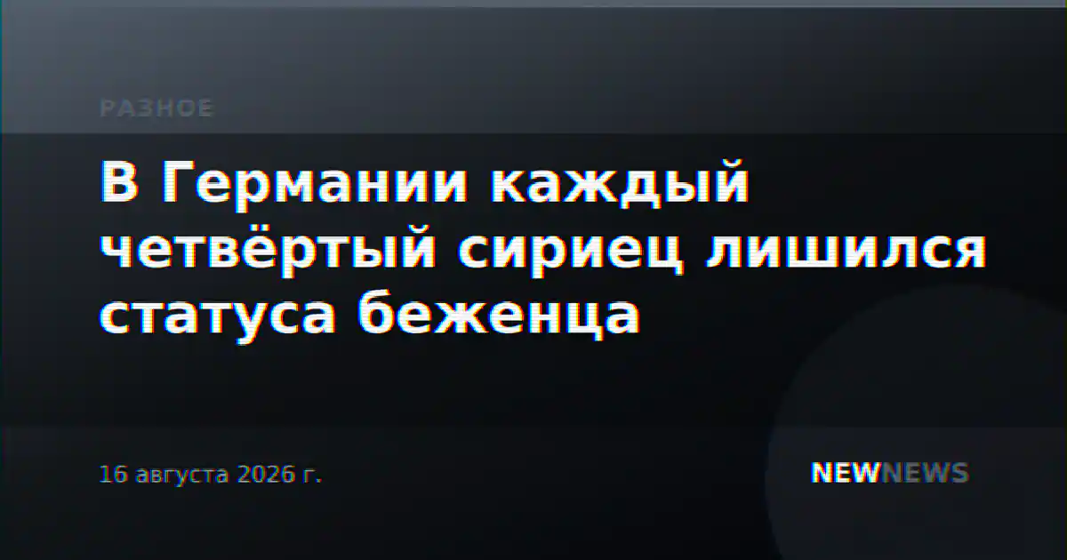 В Германии каждый четвёртый сириец лишился статуса беженца