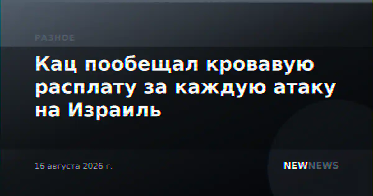 Кац пообещал кровавую расплату за каждую атаку на Израиль