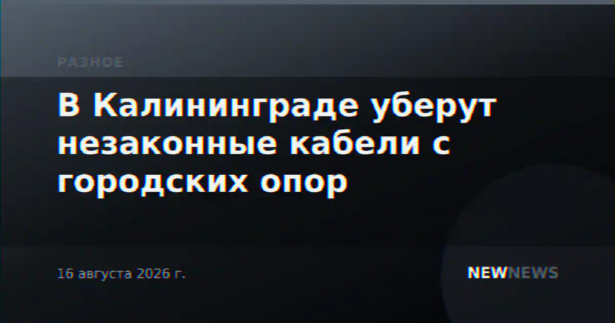 В Калининграде уберут незаконные кабели с городских опор