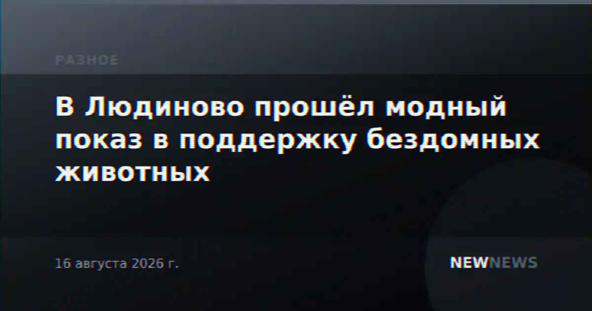 В Людиново прошёл модный показ в поддержку бездомных животных