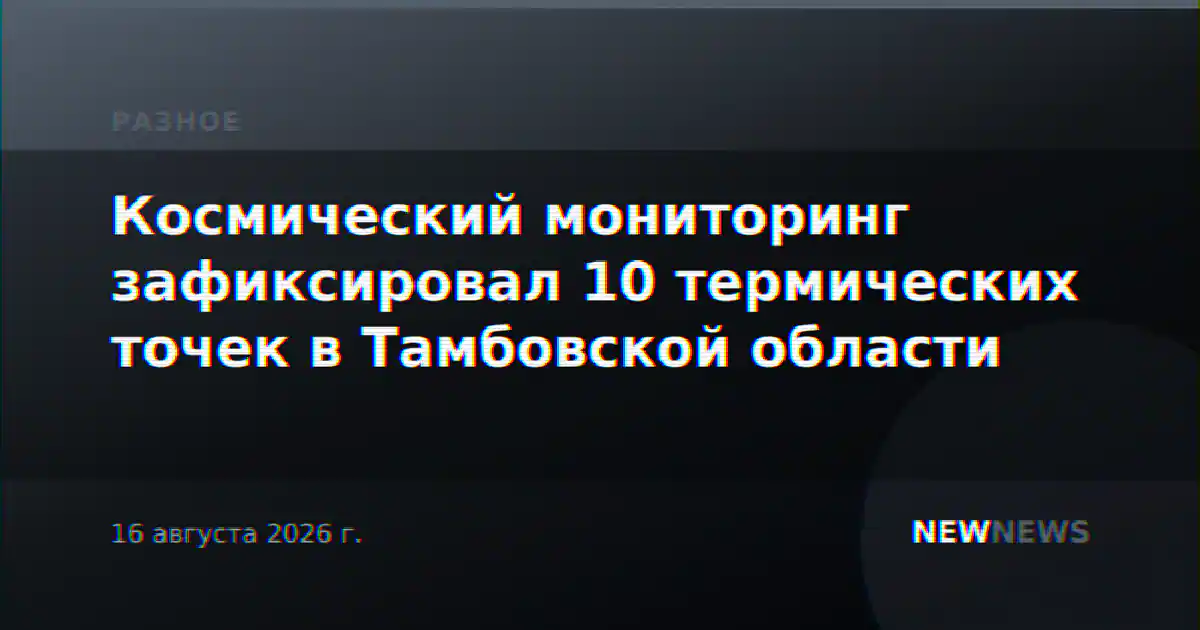 Космический мониторинг зафиксировал 10 термических точек в Тамбовской области