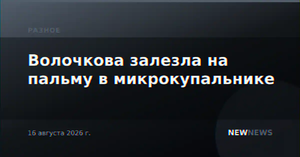 Волочкова залезла на пальму в микрокупальнике