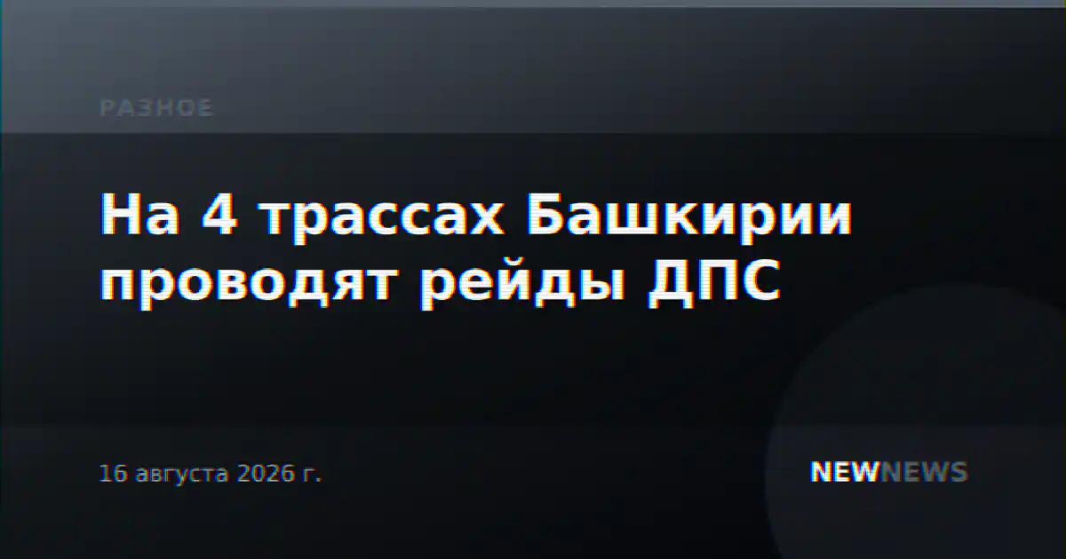 На 4 трассах Башкирии проводят рейды ДПС
