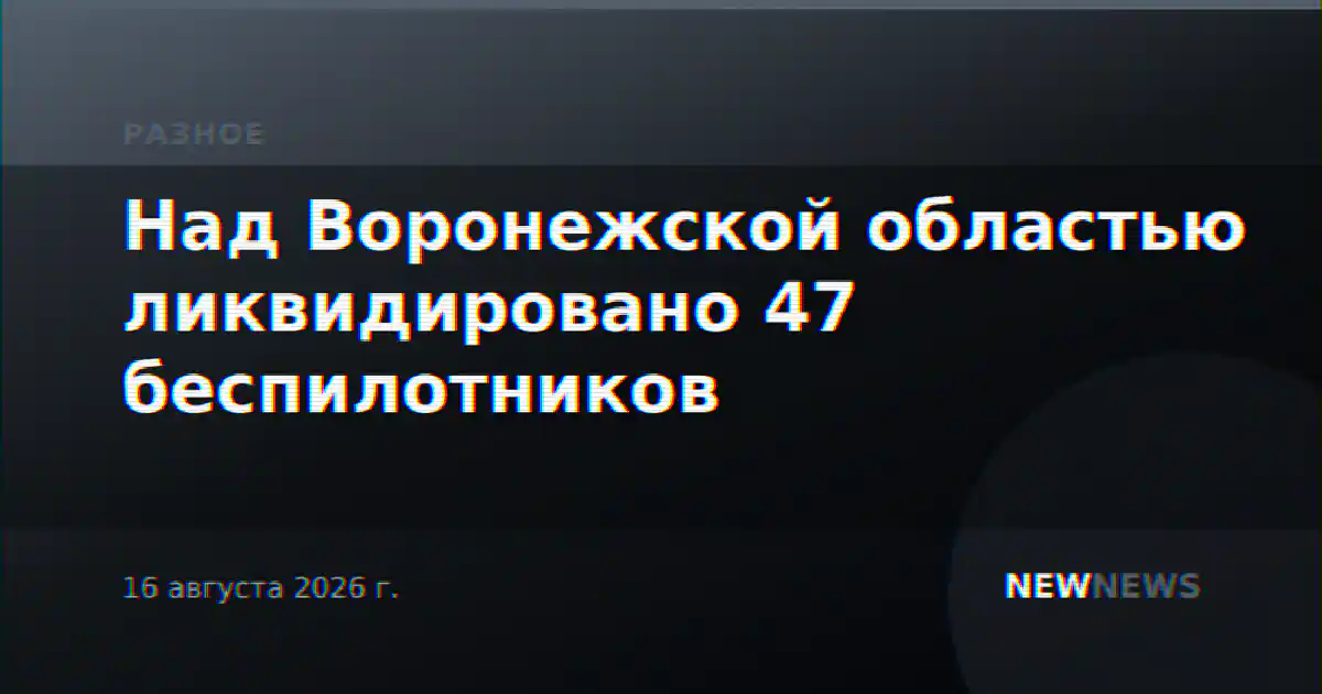 Над Воронежской областью ликвидировано 47 беспилотников