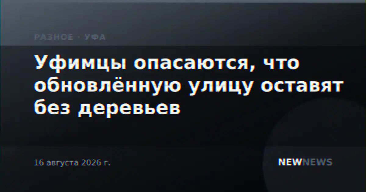 Уфимцы опасаются, что обновлённую улицу оставят без деревьев