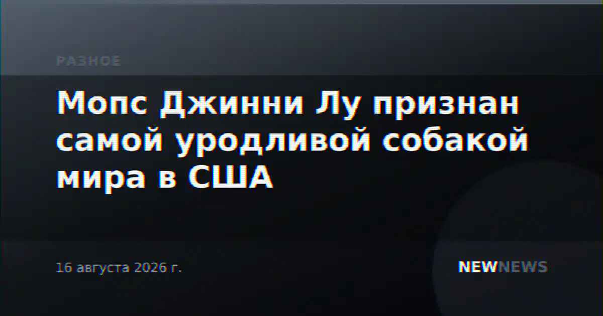 Мопс Джинни Лу признан самой уродливой собакой мира в США