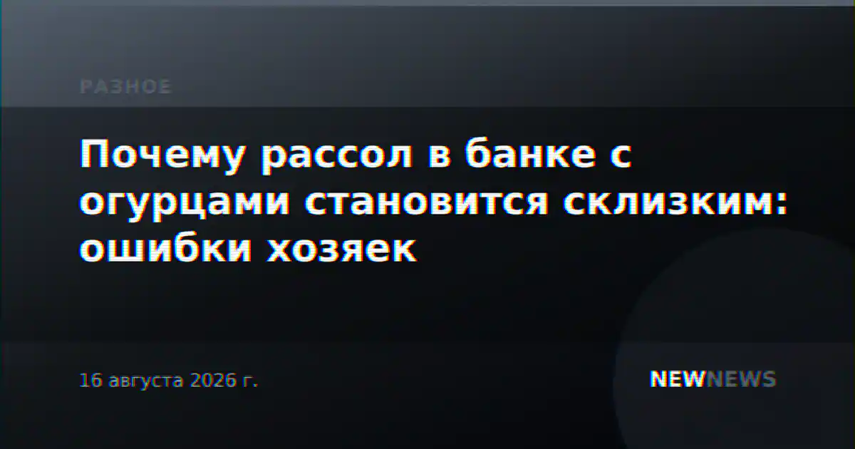 Почему рассол в банке с огурцами становится склизким: ошибки хозяек