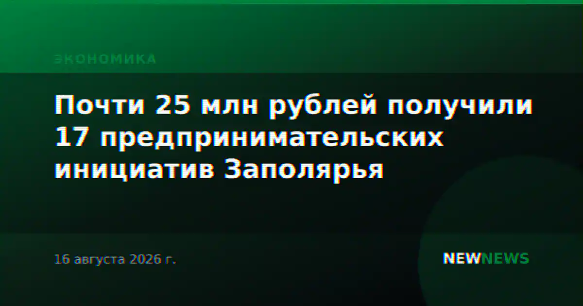 Почти 25 млн рублей получили 17 предпринимательских инициатив Заполярья