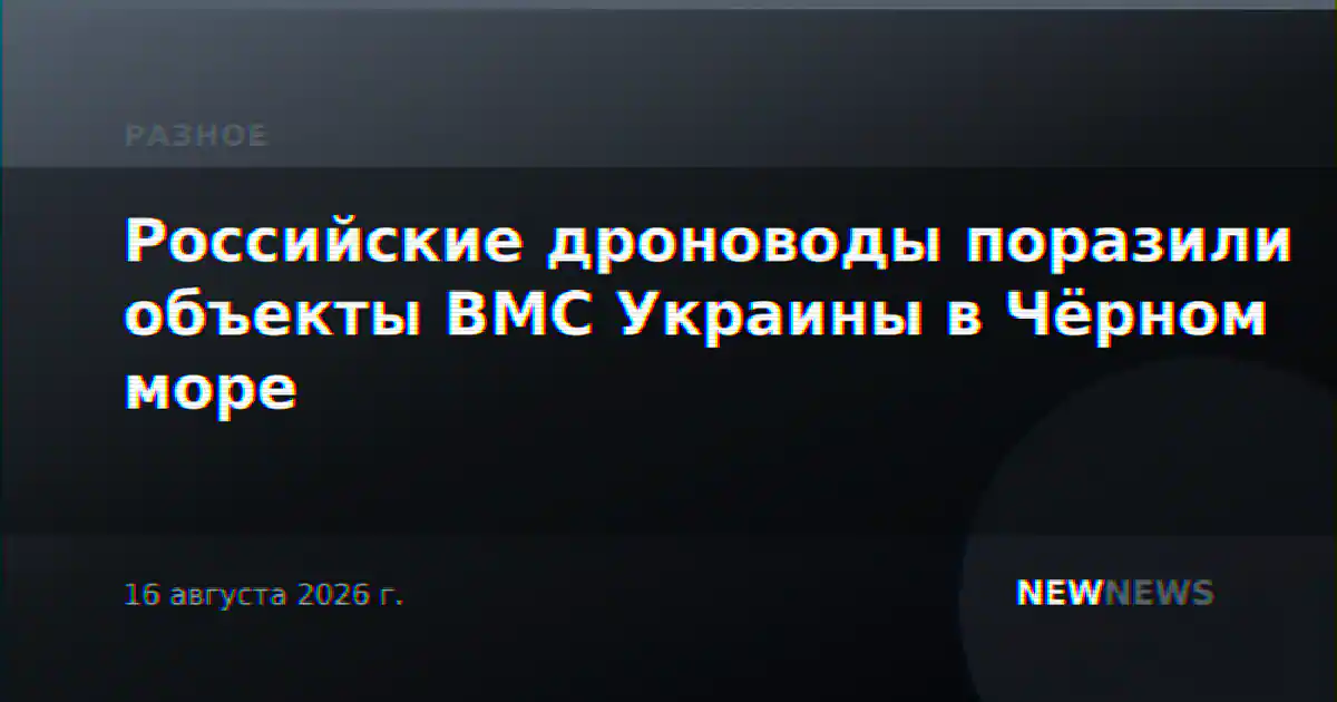 Российские дроноводы поразили объекты ВМС Украины в Чёрном море