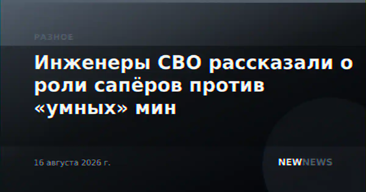 Инженеры СВО рассказали о роли сапёров против «умных» мин