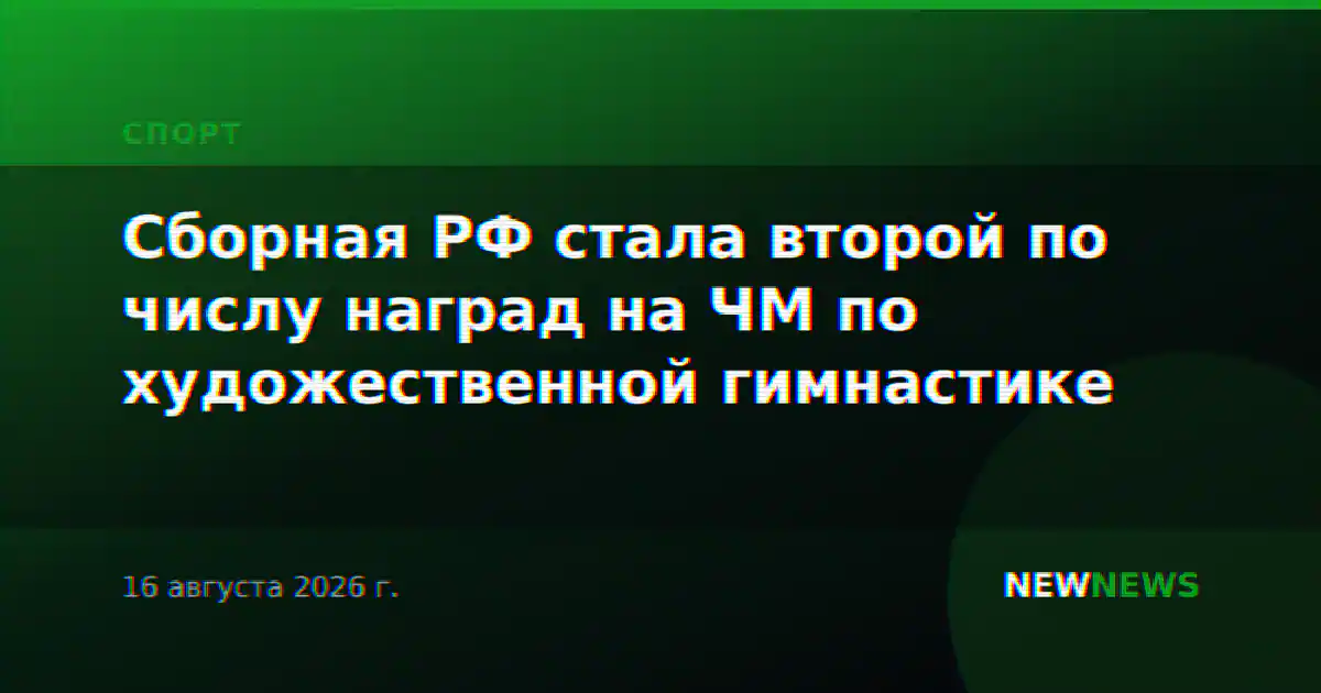 Сборная РФ стала второй по числу наград на ЧМ по художественной гимнастике