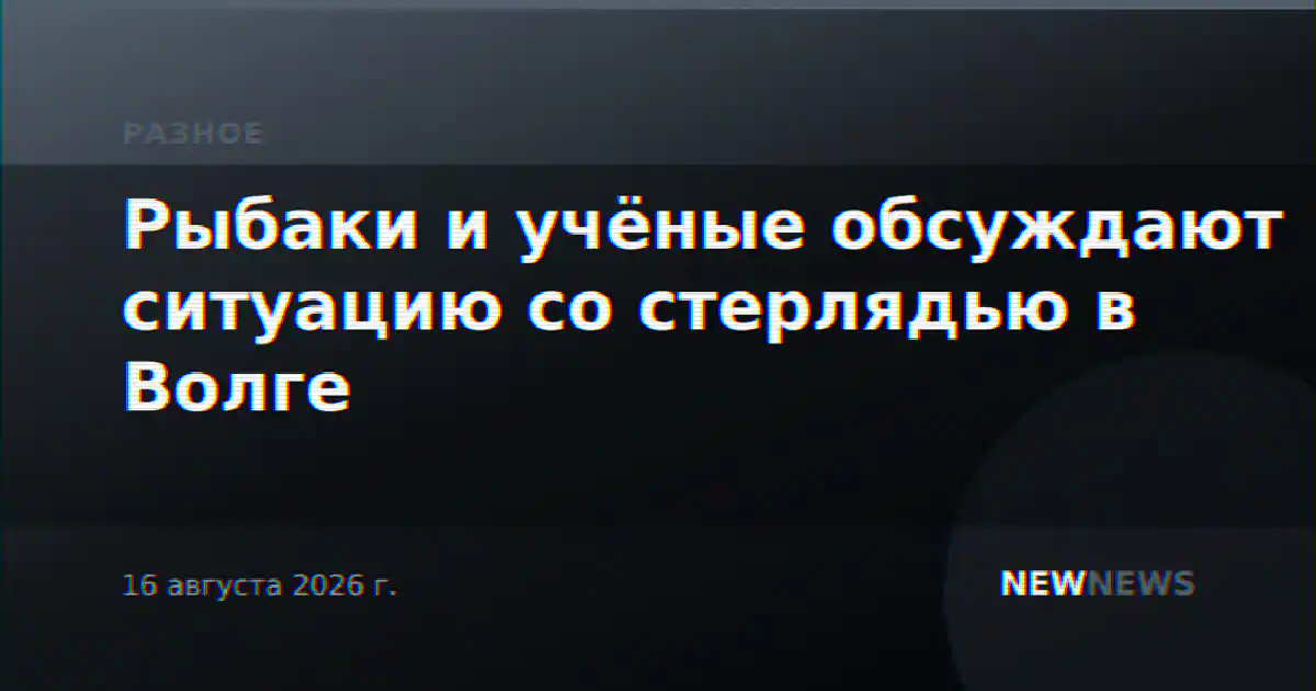 Рыбаки и учёные обсуждают ситуацию со стерлядью в Волге