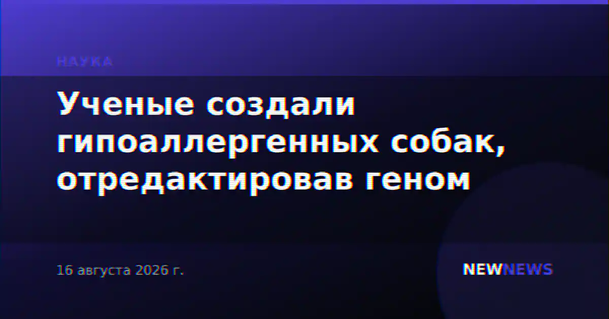 Ученые создали гипоаллергенных собак, отредактировав геном