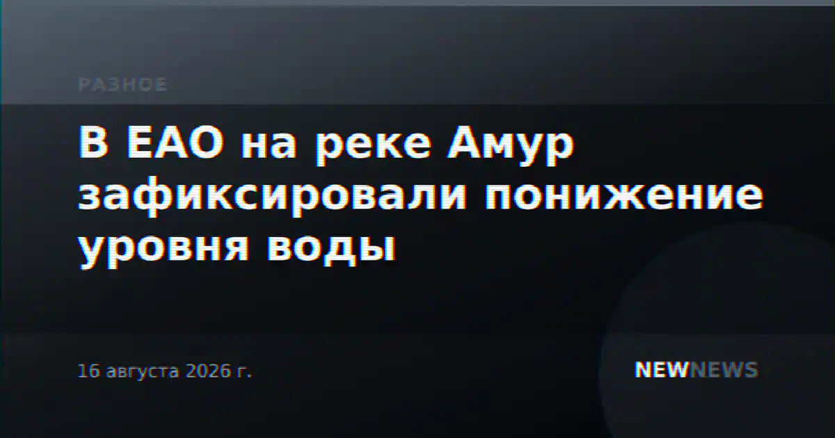 В ЕАО на реке Амур зафиксировали понижение уровня воды