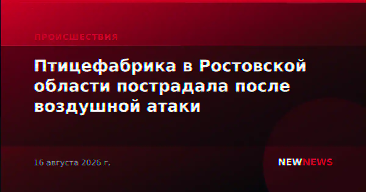 Птицефабрика в Ростовской области пострадала после воздушной атаки