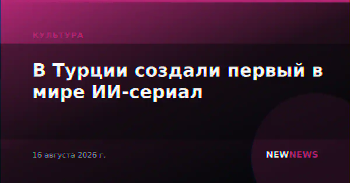 В Турции создали первый в мире ИИ-сериал