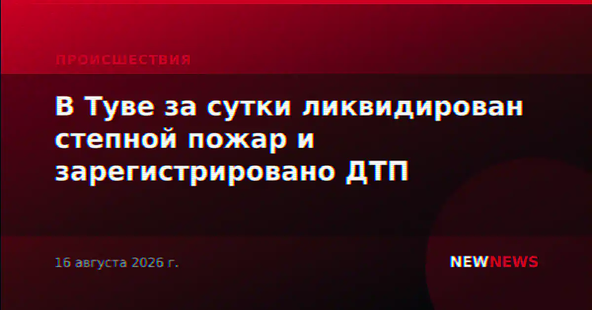 В Туве за сутки ликвидирован степной пожар и зарегистрировано ДТП
