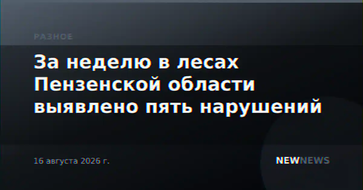 За неделю в лесах Пензенской области выявлено пять нарушений