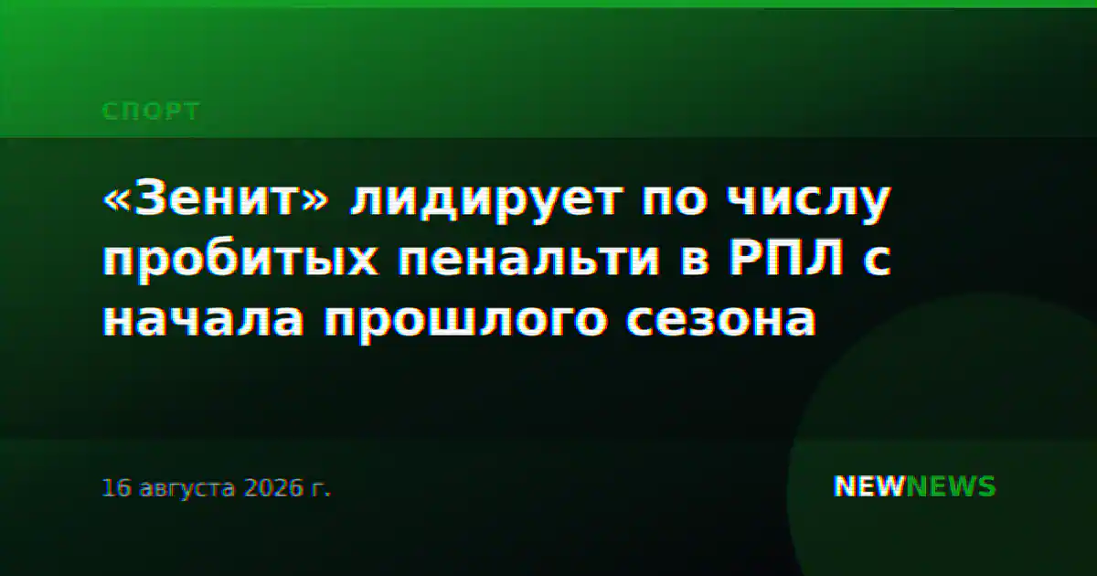 «Зенит» лидирует по числу пробитых пенальти в РПЛ с начала прошлого сезона