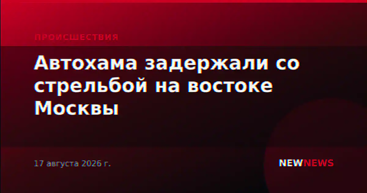 Автохама задержали со стрельбой на востоке Москвы