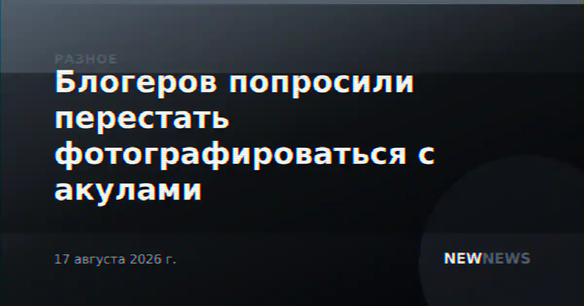 Блогеров попросили перестать фотографироваться с акулами