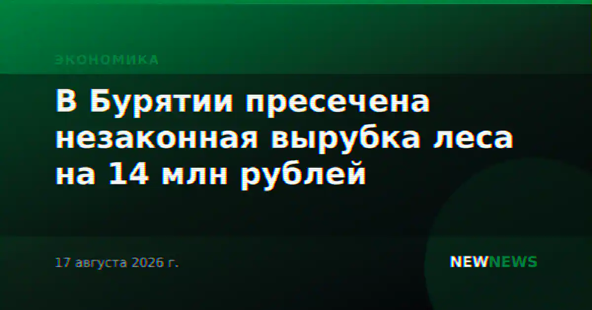 В Бурятии пресечена незаконная вырубка леса на 14 млн рублей