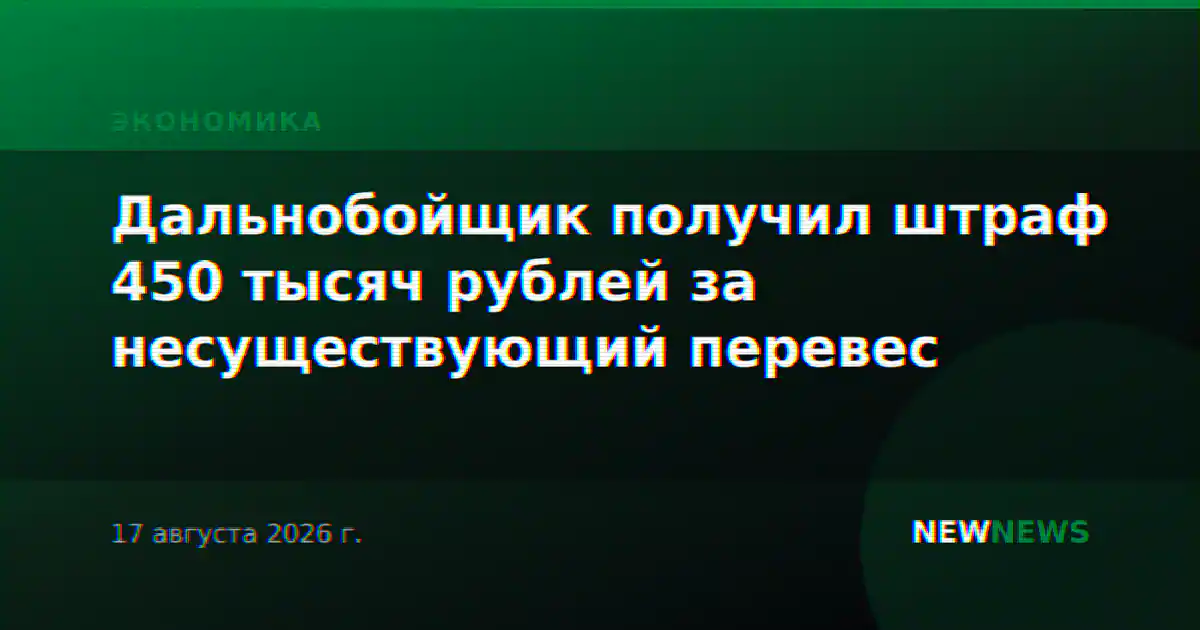 Дальнобойщик получил штраф 450 тысяч рублей за несуществующий перевес
