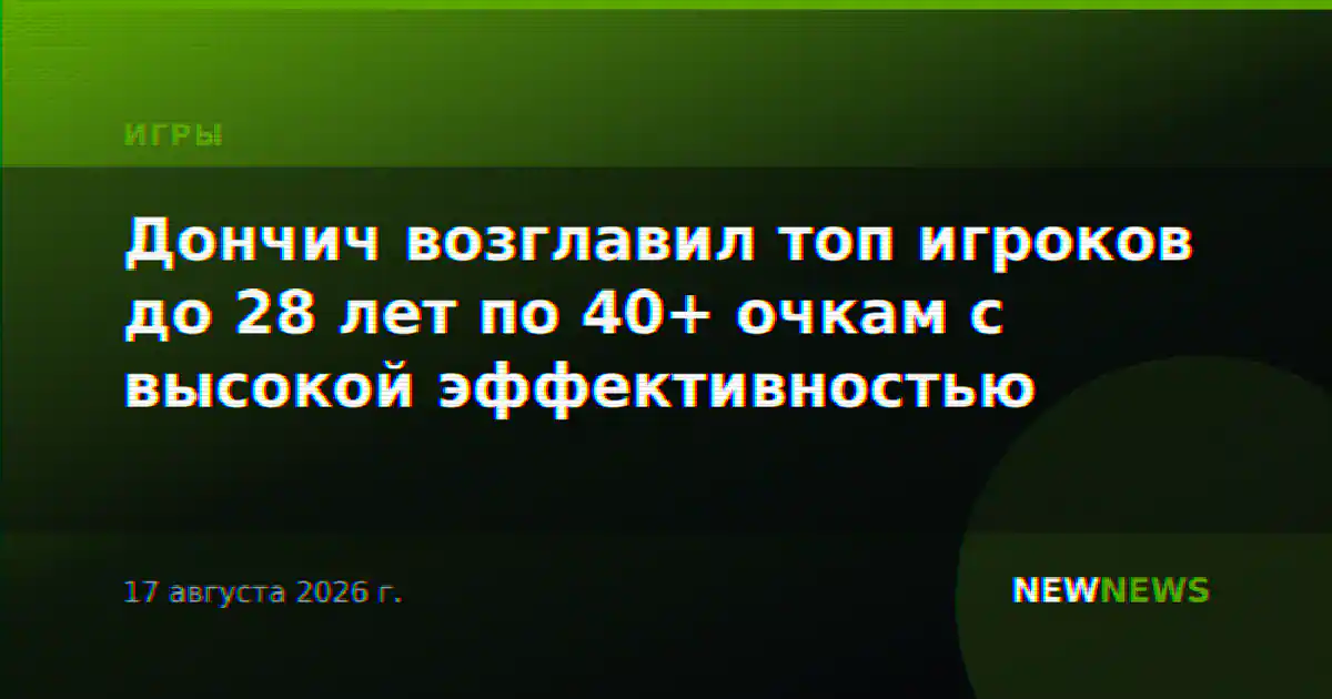 Дончич возглавил топ игроков до 28 лет по 40+ очкам с высокой эффективностью