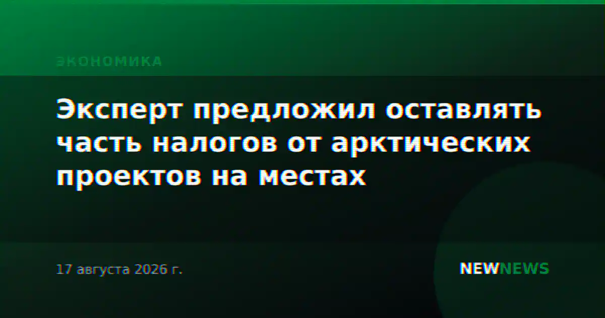 Эксперт предложил оставлять часть налогов от арктических проектов на местах