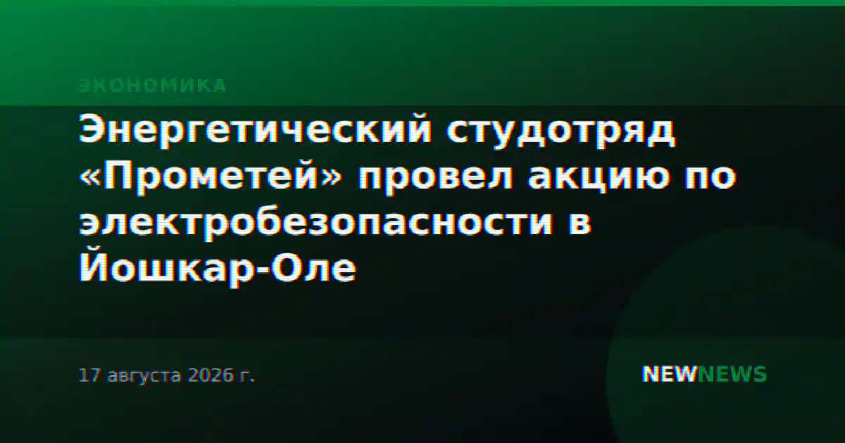 Энергетический студотряд «Прометей» провел акцию по электробезопасности в Йошкар-Оле