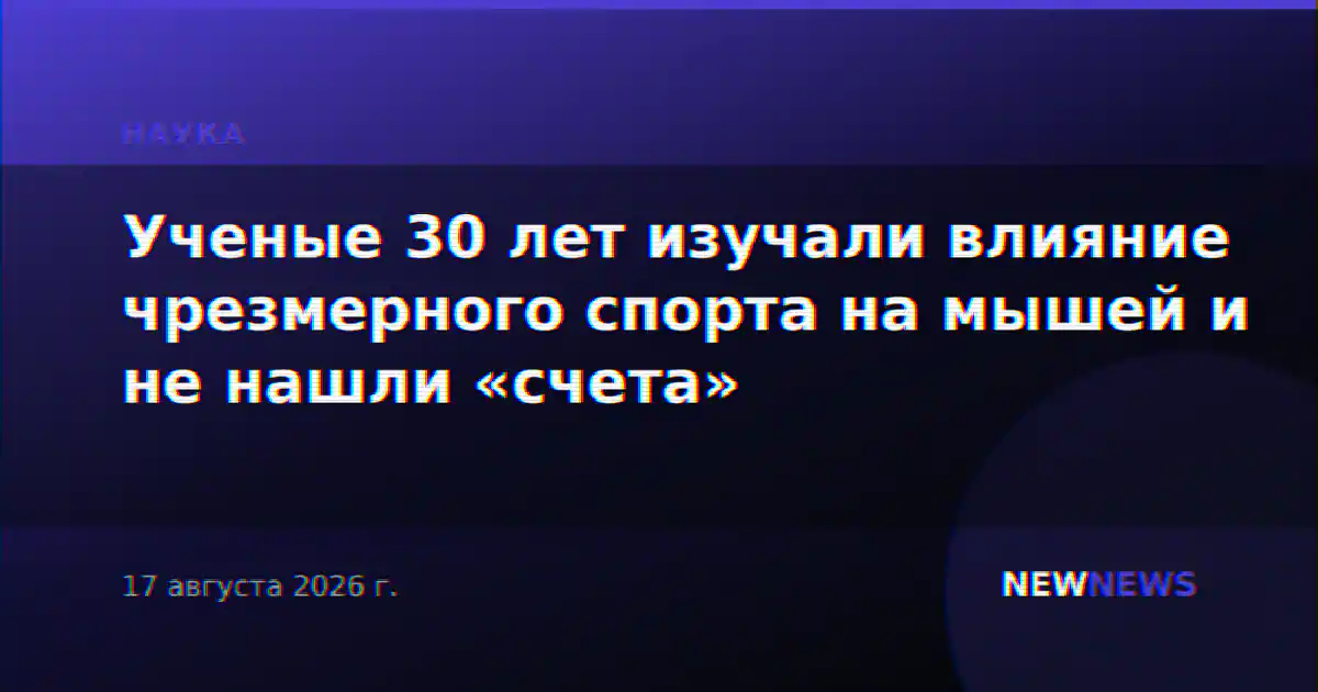 Ученые 30 лет изучали влияние чрезмерного спорта на мышей и не нашли «счета»