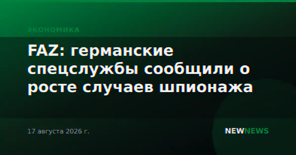 FAZ: германские спецслужбы сообщили о росте случаев шпионажа