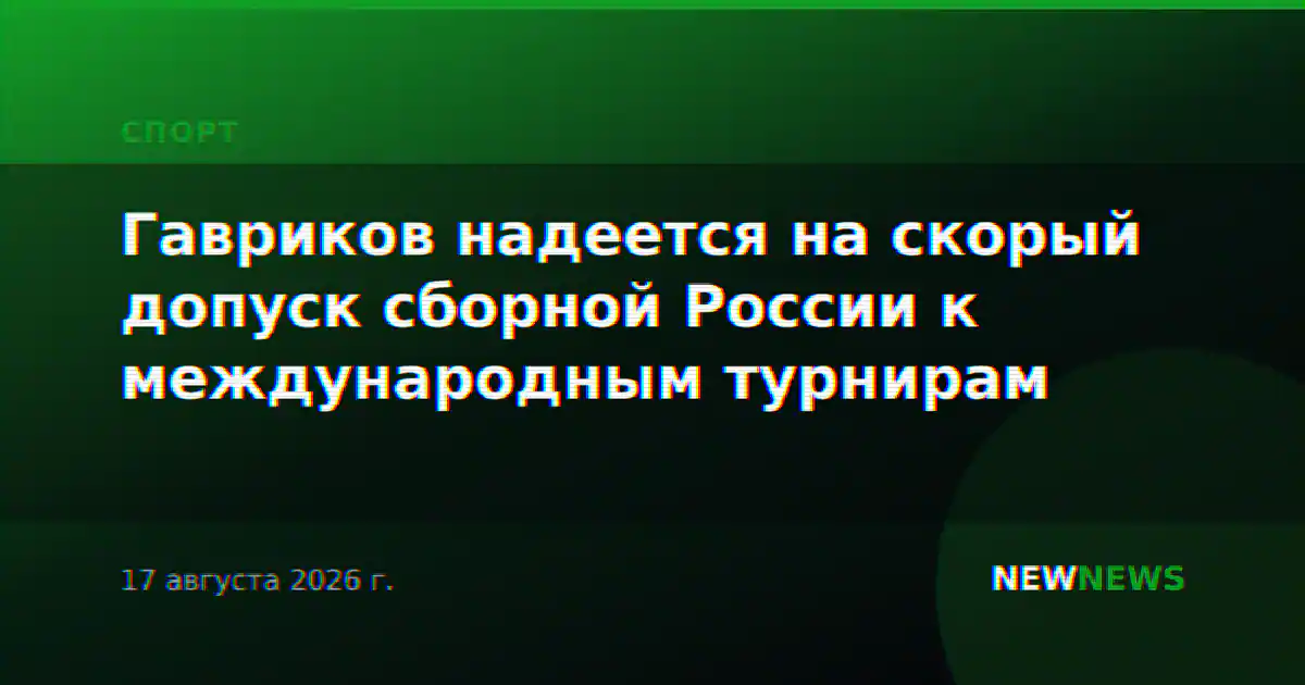 Гавриков надеется на скорый допуск сборной России к международным турнирам