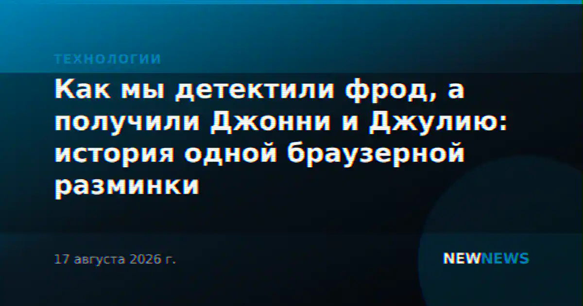 Как мы детектили фрод, а получили Джонни и Джулию: история одной браузерной разминки